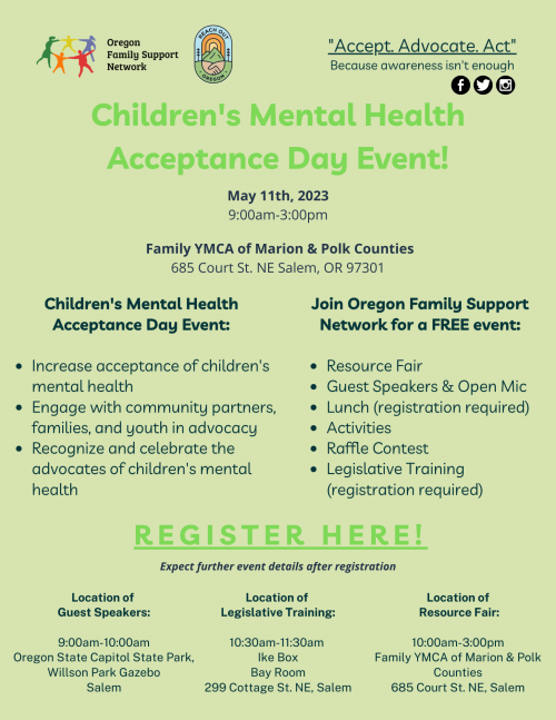 Register for Children’s Mental Health Acceptance Day Event! May 11th ...